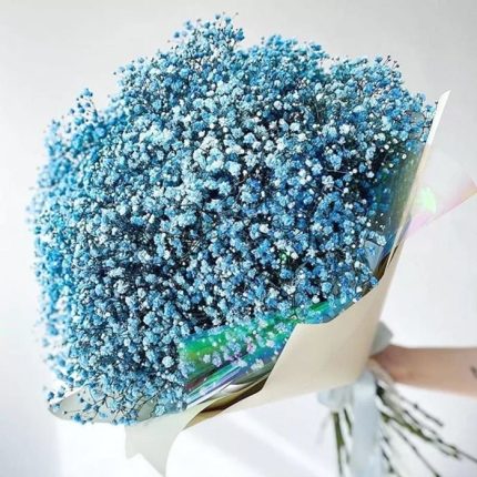 دسته گل عروس آبی